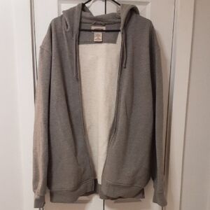 Men's Gray Zip-Up Sweater